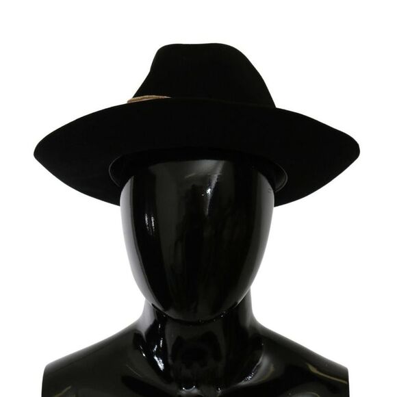 Dolce & Gabbana Black Cotton Wide Brim Shade Hat